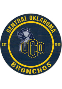 KH Sports Fan Central Oklahoma Bronchos 20x20 Colored Circle Sign - Blue