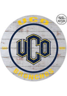 KH Sports Fan Central Oklahoma Bronchos 20x20 In Out Weathered Circle Sign - Grey