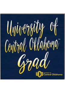 KH Sports Fan Central Oklahoma Bronchos 10in x 10in Grad Sign - Blue