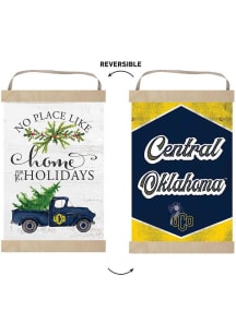 KH Sports Fan Central Oklahoma Bronchos Holiday Reversible Banner Sign - White