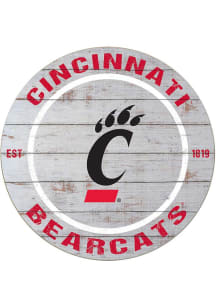 KH Sports Fan Cincinnati Bearcats 20x20 Weathered Circle Sign - Grey