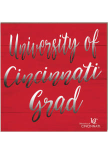 KH Sports Fan Cincinnati Bearcats 10in x 10in Grad Sign - Red