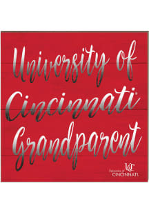 KH Sports Fan Cincinnati Bearcats 10in x 10in Grandparents Sign - Red