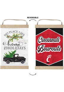 KH Sports Fan Cincinnati Bearcats Holiday Reversible Banner Sign - White