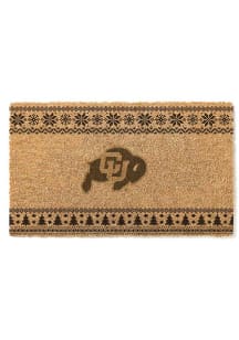 Colorado Buffaloes Holiday Logo Door Mat
