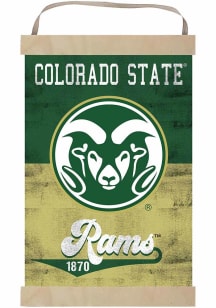KH Sports Fan Colorado State Rams Reversible Retro Banner Sign - Green