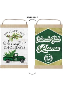 KH Sports Fan Colorado State Rams Holiday Reversible Banner Sign - White