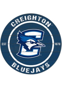 KH Sports Fan Creighton Bluejays 20x20 Colored Circle Sign - Blue