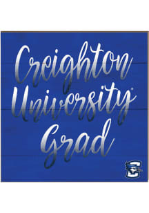 KH Sports Fan Creighton Bluejays 10in x 10in Grad Sign - Blue