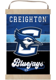 KH Sports Fan Creighton Bluejays Reversible Retro Banner Sign - Blue