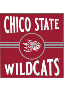 KH Sports Fan CSU Chico Wildcats 10x10 Retro Sign - Cardinal