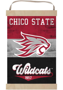 KH Sports Fan CSU Chico Wildcats Reversible Retro Banner Sign - Cardinal