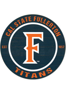 KH Sports Fan Cal State Fullerton Titans 20x20 Colored Circle Sign - Navy Blue