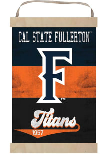 KH Sports Fan Cal State Fullerton Titans Reversible Retro Banner Sign - Navy Blue