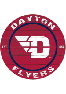 KH Sports Fan Dayton Flyers 20x20 Colored Circle Sign - Red