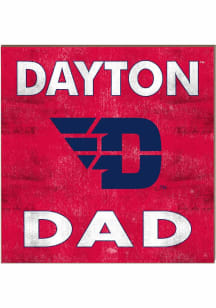 KH Sports Fan Dayton Flyers 10in x 10in Dad Sign - Red