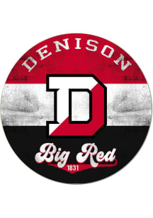 KH Sports Fan Denison Big Red 20x20 Retro Multi Color Circle Sign - Red
