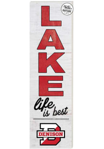 KH Sports Fan Denison Big Red 10x35 Lake Life is Best Indoor Outdoor Sign - White