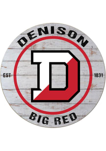 KH Sports Fan Denison Big Red 20x20 In Out Weathered Circle Sign - Grey