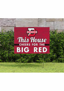 Denison Big Red KH Sports Fan 18x24 This House Cheers Yard Sign - Red