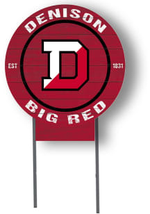 Denison Big Red KH Sports Fan 20x20 Color Logo Circle Yard Sign - Red