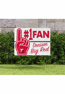 Denison Big Red KH Sports Fan 18x24 Fan Yard Sign - Red