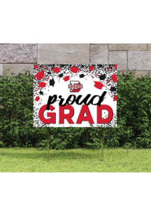 Denison Big Red KH Sports Fan 18x24 Proud Grad Confetti Yard Sign - Red