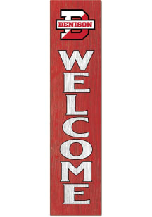 KH Sports Fan Denison Big Red 11x46 Welcome Leaning Sign - Red