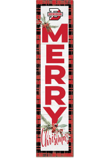 KH Sports Fan Denison Big Red 11x46 Merry Christmas Leaning Sign - Red