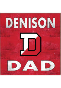 KH Sports Fan Denison Big Red 10in x 10in Dad Sign - Red