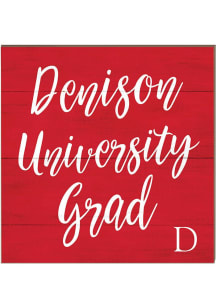 KH Sports Fan Denison Big Red 10in x 10in Grad Sign - Red