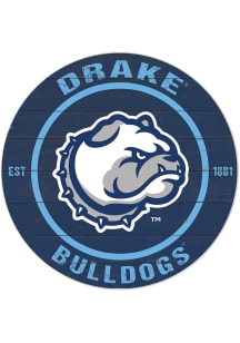 KH Sports Fan Drake Bulldogs 20x20 Colored Circle Sign - Blue