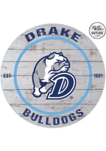 KH Sports Fan Drake Bulldogs 20x20 In Out Weathered Circle Sign - Grey