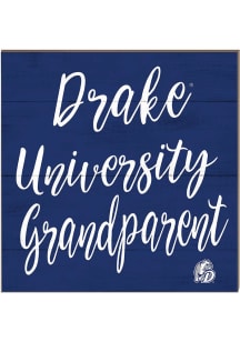 KH Sports Fan Drake Bulldogs 10in x 10in Grandparents Sign - Blue