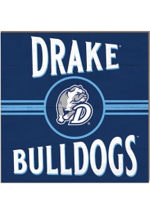 KH Sports Fan Drake Bulldogs 10x10 Retro Sign - Blue