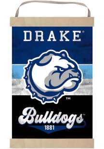KH Sports Fan Drake Bulldogs Reversible Retro Banner Sign - Blue