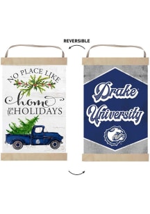 KH Sports Fan Drake Bulldogs Holiday Reversible Banner Sign - White
