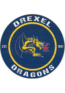 KH Sports Fan Drexel Dragons 20x20 Colored Circle Sign - Navy Blue