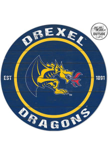 KH Sports Fan Drexel Dragons 20x20 In Out Weathered Circle Sign - Grey