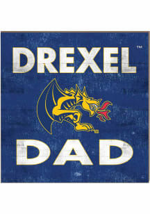 KH Sports Fan Drexel Dragons 10in x 10in Dad Sign - Navy Blue