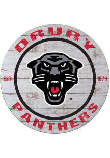 KH Sports Fan Drury Panthers 20x20 Weathered Circle Sign - Grey