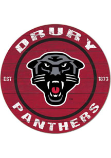 KH Sports Fan Drury Panthers 20x20 Colored Circle Sign - Red