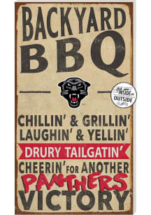 KH Sports Fan Drury Panthers 11x20 Indoor Outdoor BBQ Sign - Tan