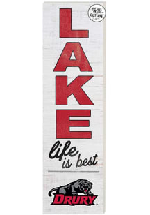 KH Sports Fan Drury Panthers 10x35 Lake Life is Best Indoor Outdoor Sign - White