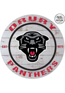 KH Sports Fan Drury Panthers 20x20 In Out Weathered Circle Sign - Grey