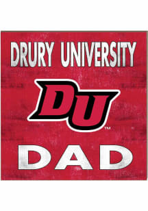 KH Sports Fan Drury Panthers 10in x 10in Dad Sign - Red