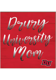 KH Sports Fan Drury Panthers 10in x 10in Mom Sign - Red
