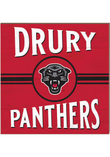 KH Sports Fan Drury Panthers 10x10 Retro Sign - Red