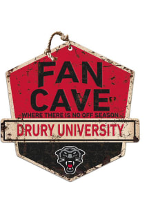 KH Sports Fan Drury Panthers Fans Welcome Rustic Badge Sign - Red