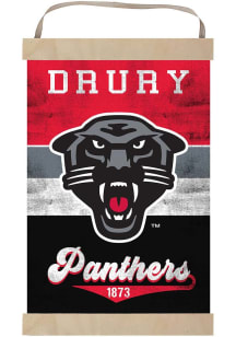 KH Sports Fan Drury Panthers Reversible Retro Banner Sign - Red